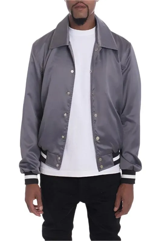 Luxury Satin Bomber Jacket