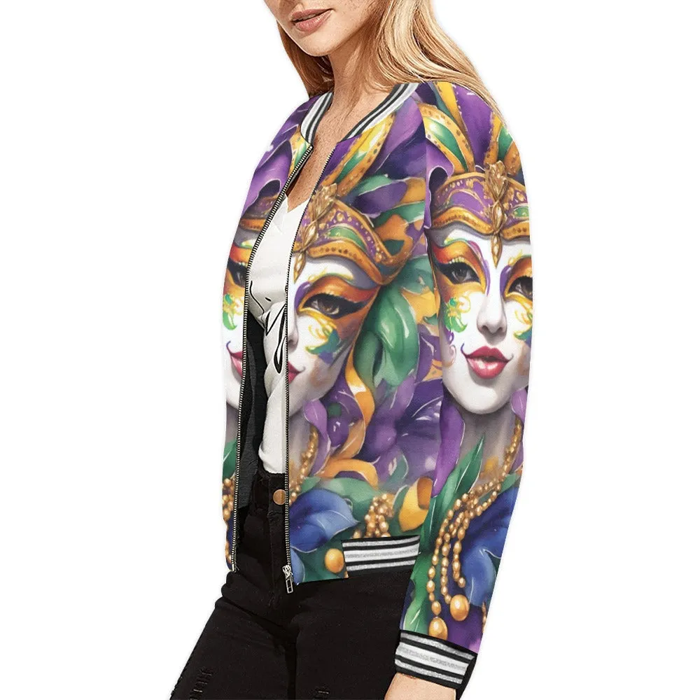 Mardi Gras awd442 Bomber Jacket for Women