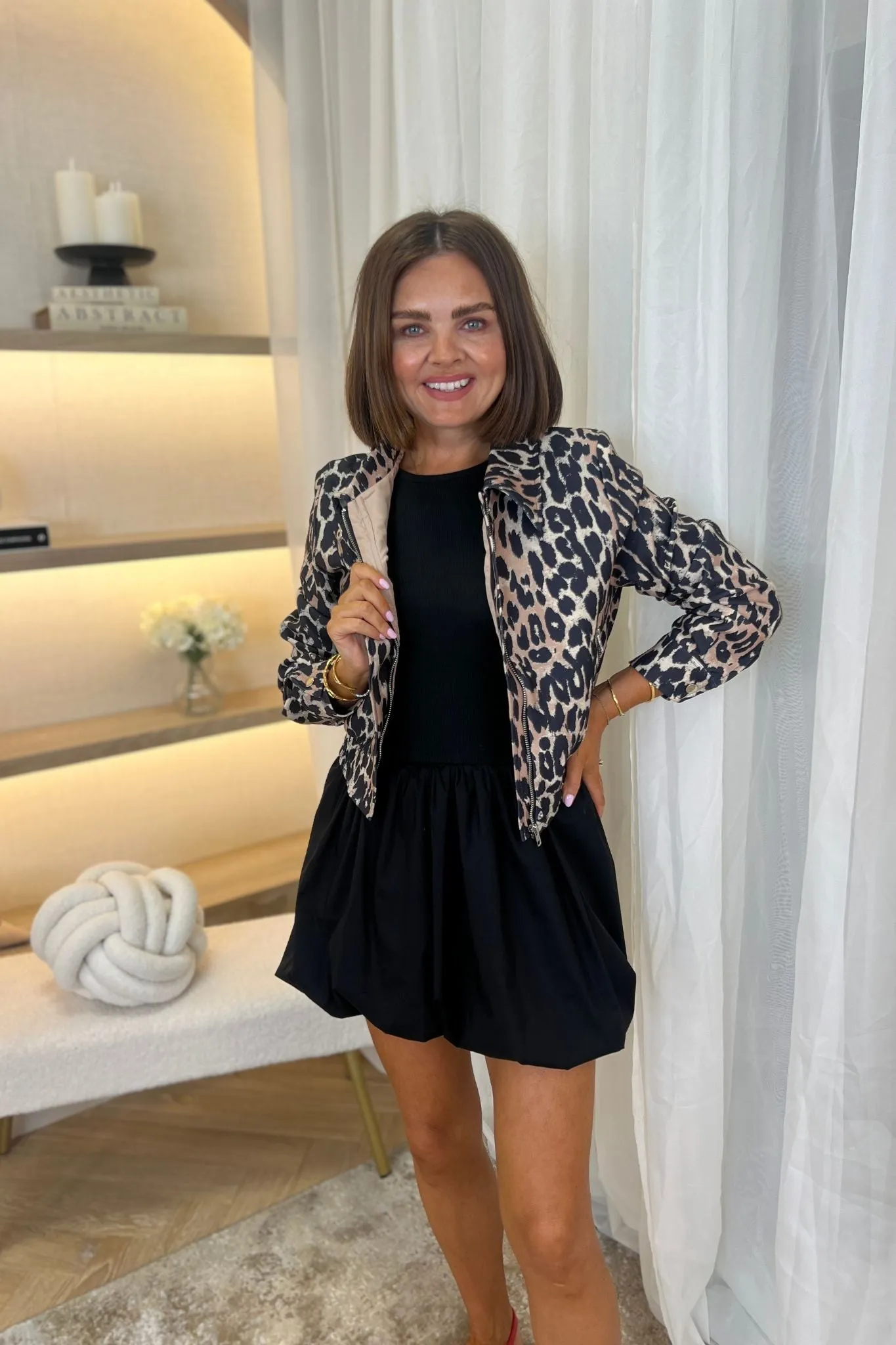 Maria Bomber Jacket In Leopard Print