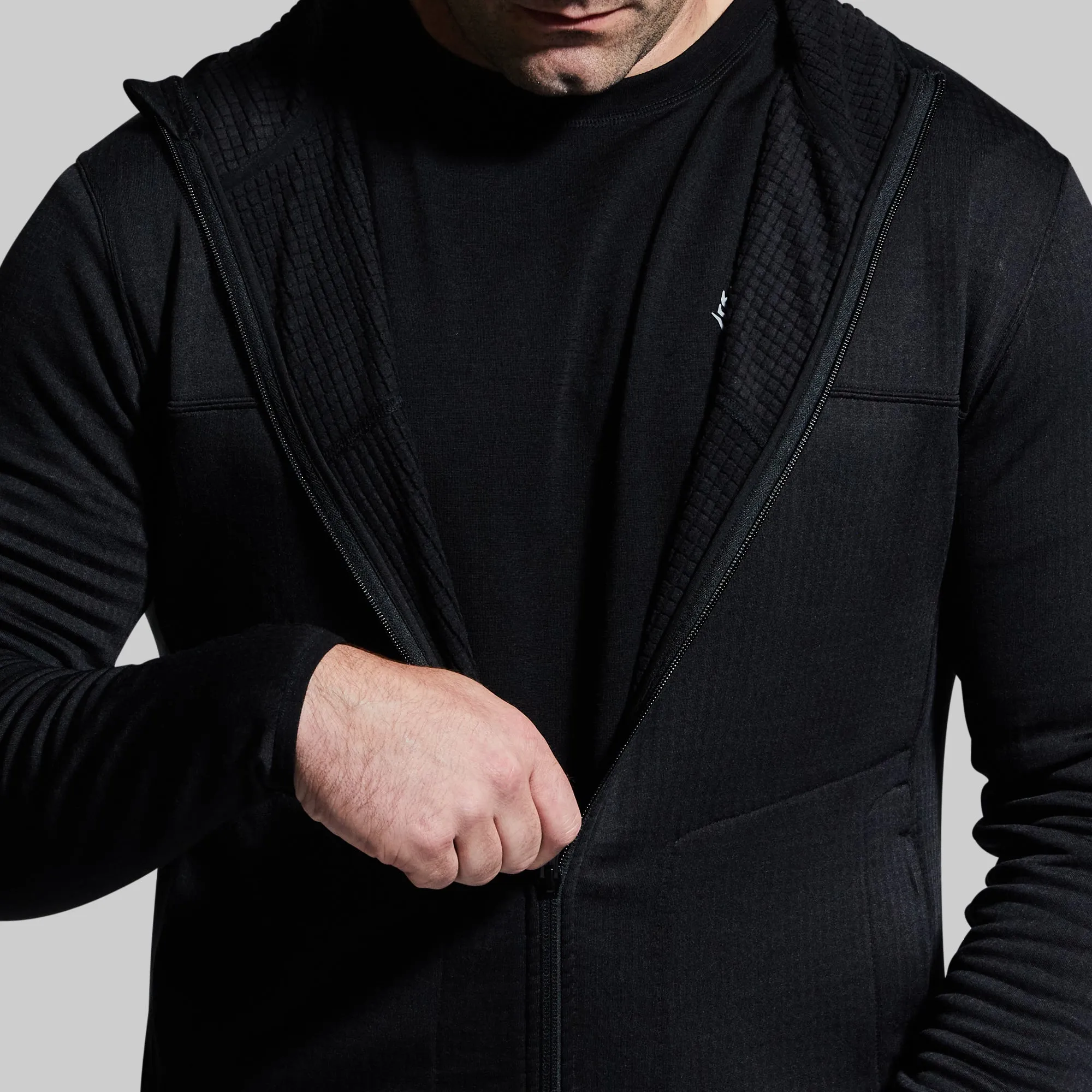 Men's Quiver Full Zip Hoodie (Black)