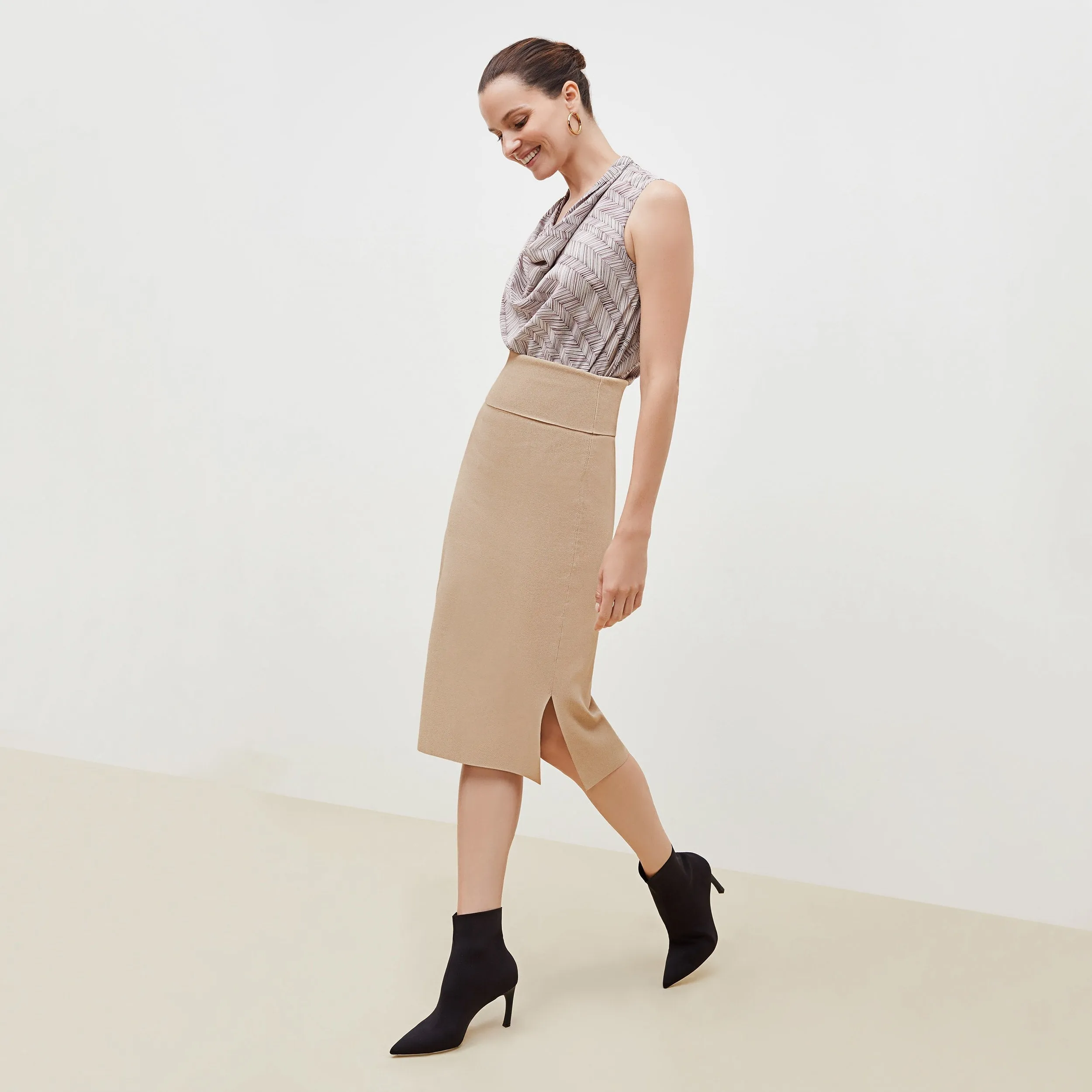 M.M. LAFLEUR - Harlem Skirt - Jardigan Knit :: Latte