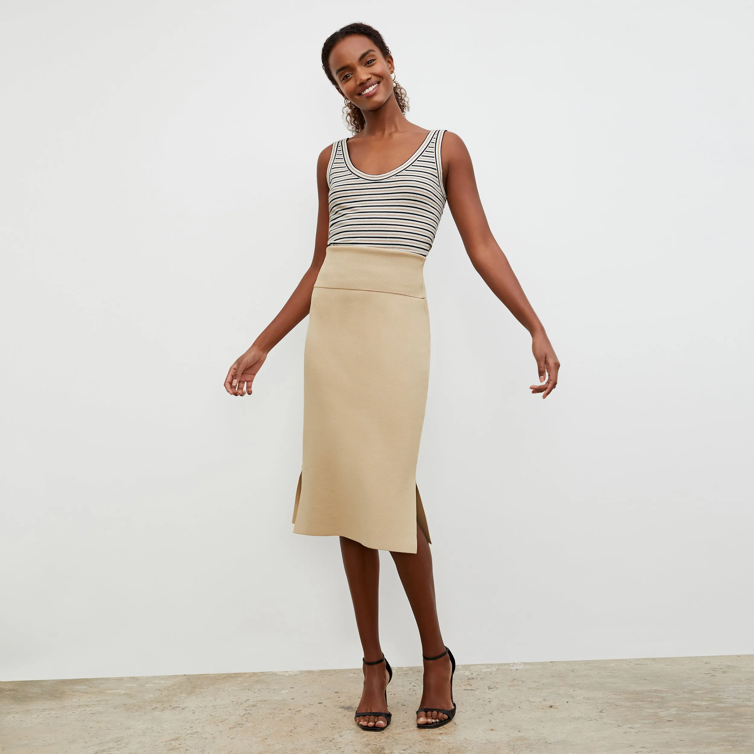 M.M. LAFLEUR - Harlem Skirt - Jardigan Knit :: Latte