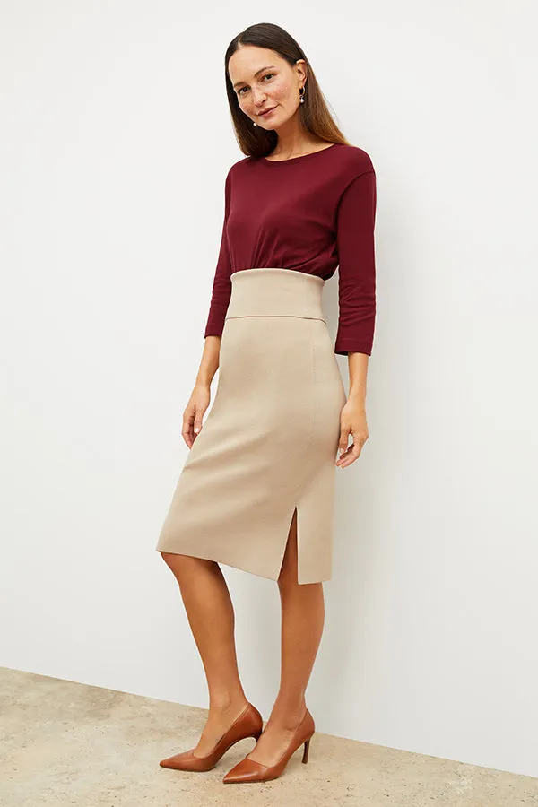 M.M. LAFLEUR - Harlem Skirt - Jardigan Knit :: Latte