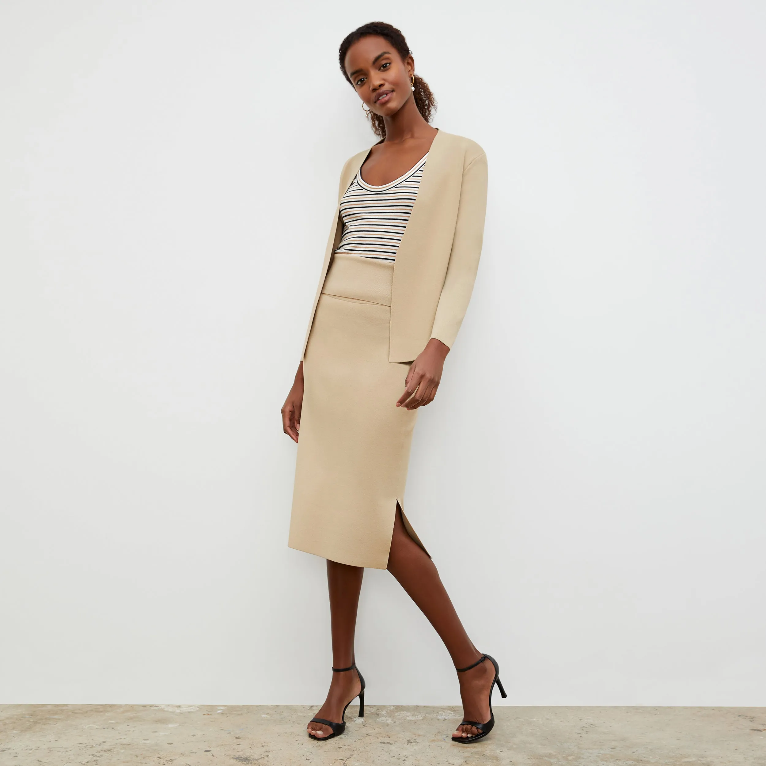 M.M. LAFLEUR - Harlem Skirt - Jardigan Knit :: Latte