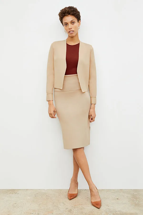 M.M. LAFLEUR - Harlem Skirt - Jardigan Knit :: Latte