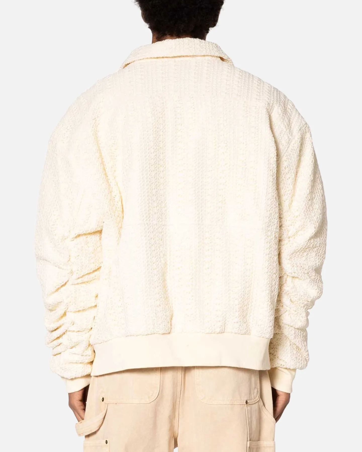 MNML Crochet Bomber Jacket Cream