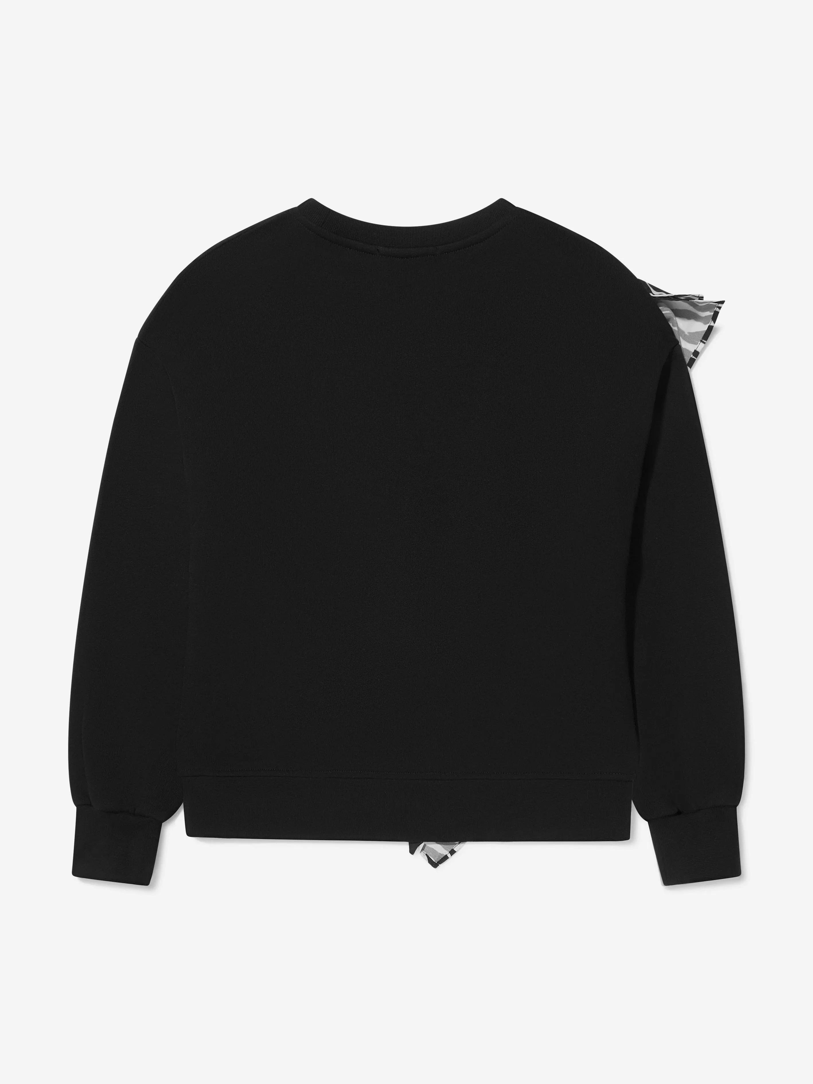 MSGM Girls Frilly Trim Logo Sweatshirt