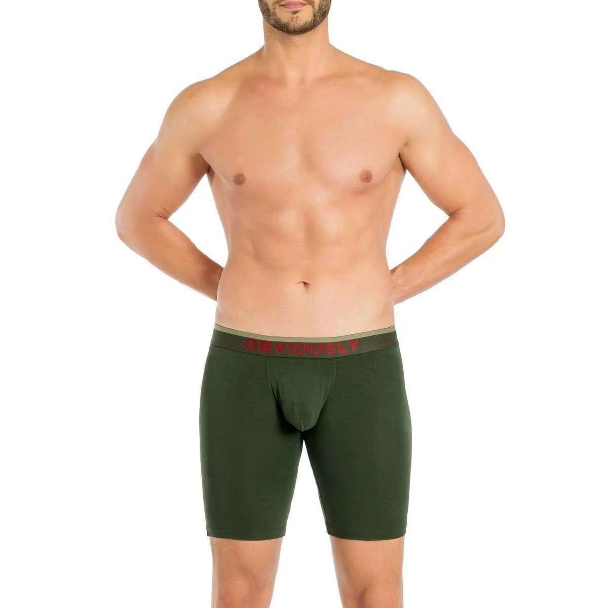 Obviously FreeMan AnatoFREE Boxer Brief 6inch Leg - Pine Green