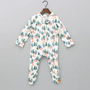 Organic Fox Print Bodysuit