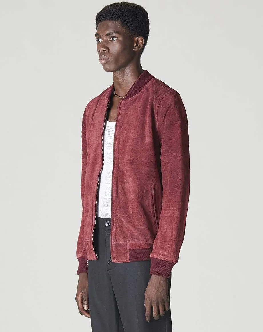 Plato Suede Bomber Mens Jacket | Port