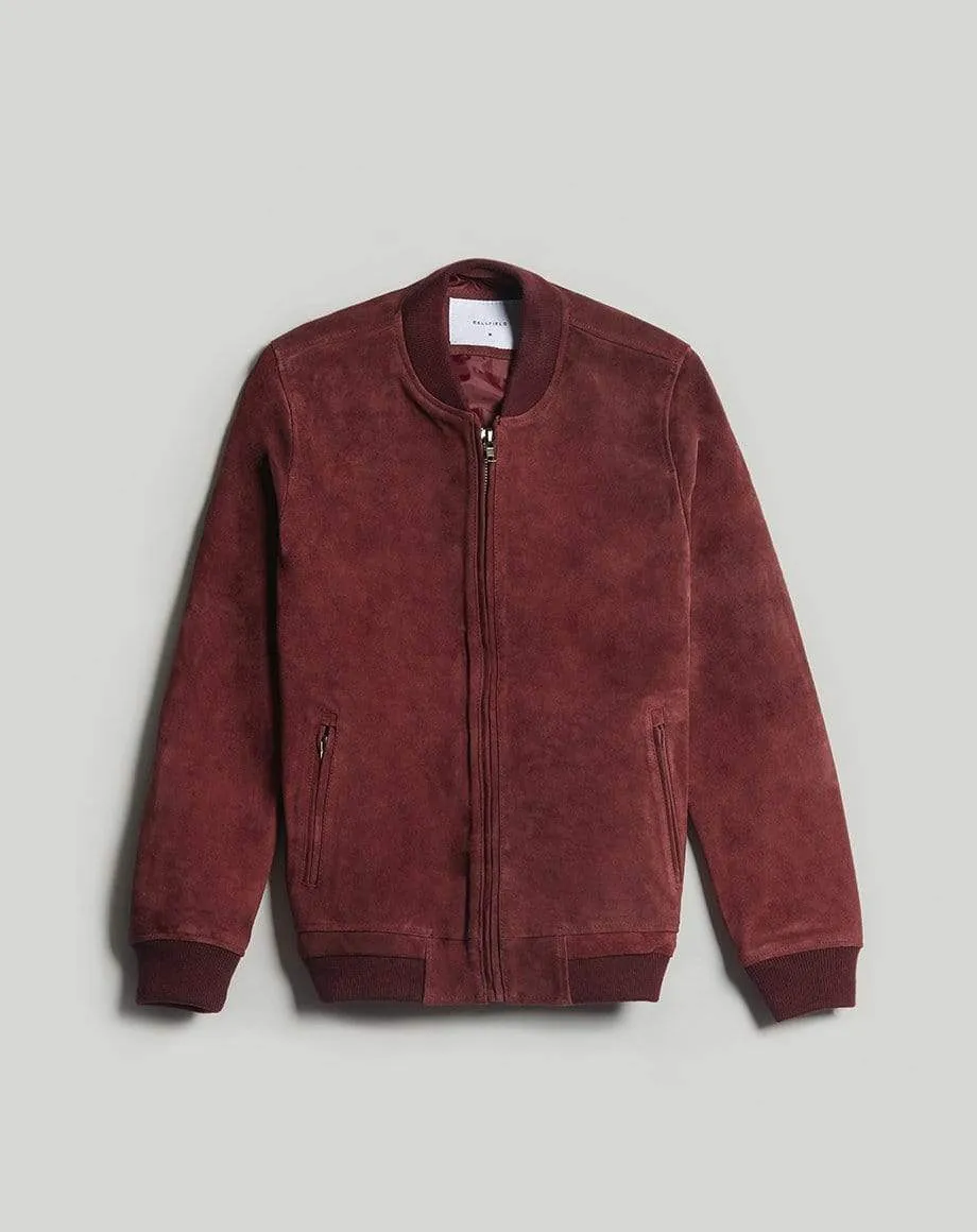 Plato Suede Bomber Mens Jacket | Port