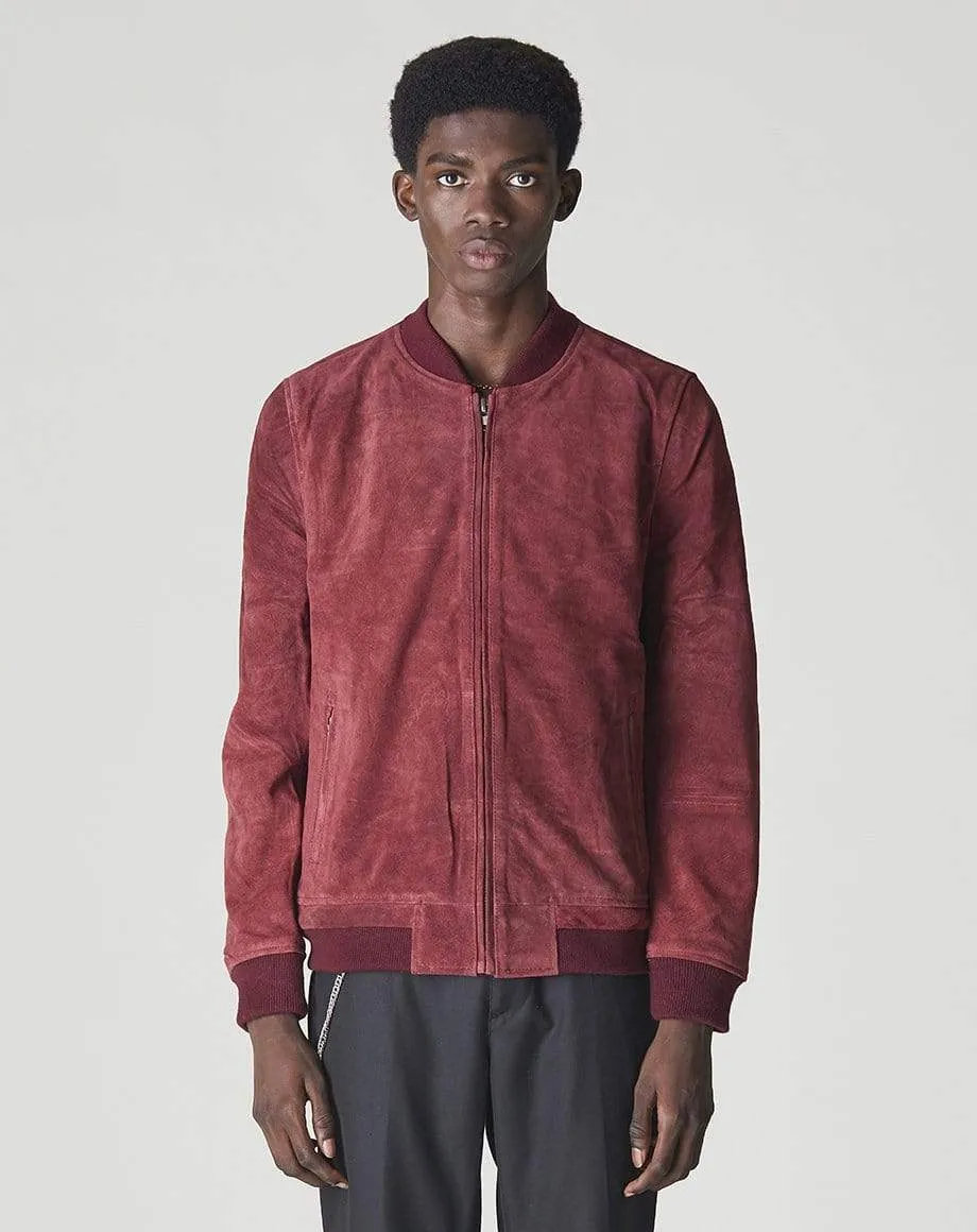 Plato Suede Bomber Mens Jacket | Port