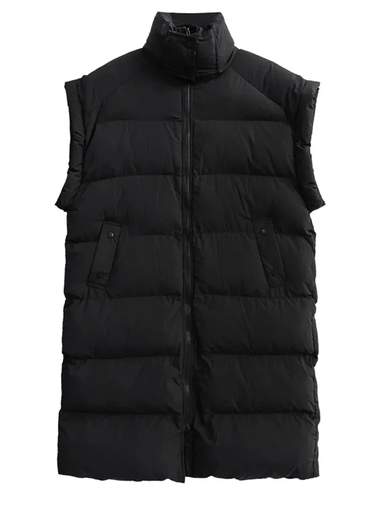 Pre Order:  Buttoned Collar Pockets Padded Vest