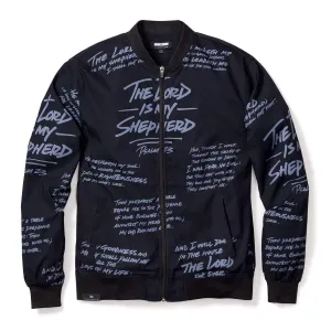 Psalm 23 Bomber Jacket - Matte Black