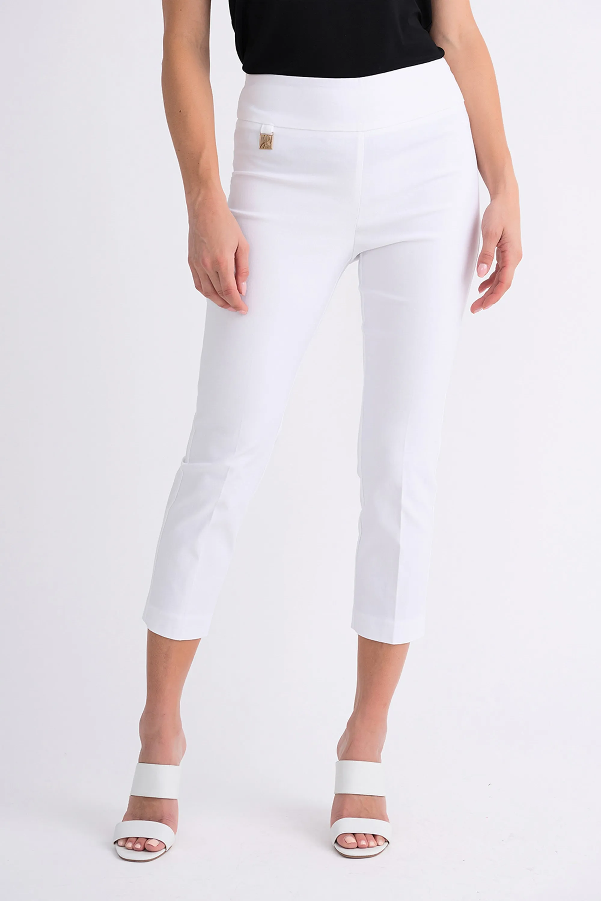 Pull On Crop Stretch Trousers <span>201536S25-BUBBLEGUM<span>