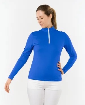 PURE GOLF Tranquility Mid-Zip Top 443 Royal Blue