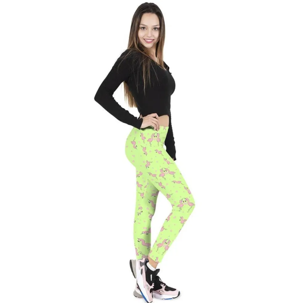 Regular Leggings (8-12 UK Size) - Flamingocorn