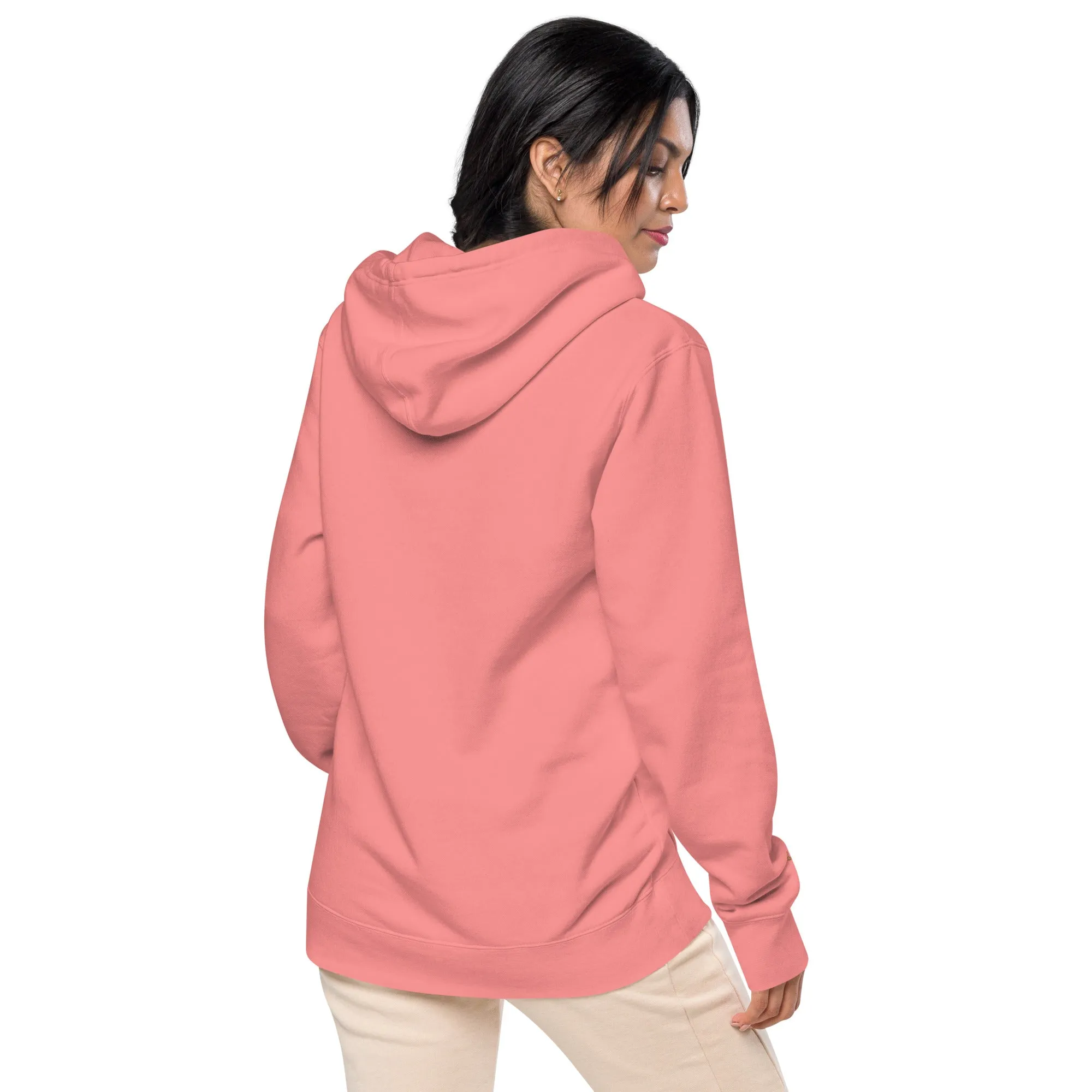 Retro Love Design Unisex Pigment-Dyed Hoodie