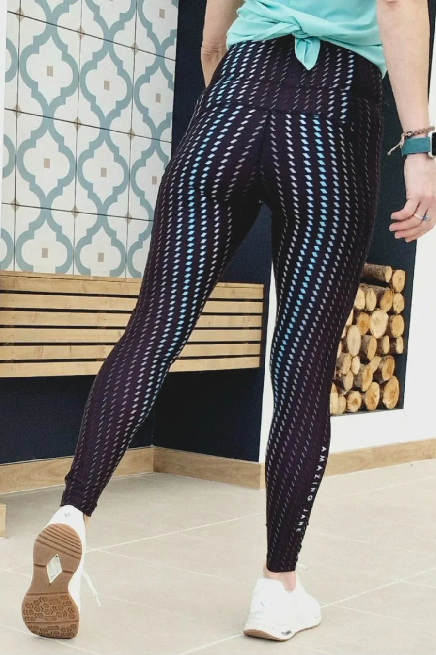 RISE Leggings - Mint Diamond