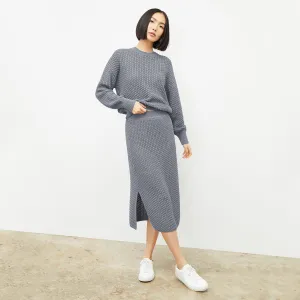 Senga Skirt - Popcorn Knit :: Flint Gray