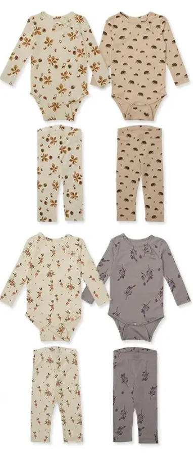 Shoulder Snap Pajama Bodysuit and Pants Set