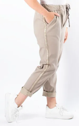 Side Strap Magic Jogger | Taupe