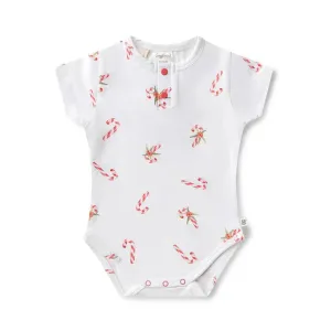 Snuggle Hunny SS Bodysuit - Candy Cane