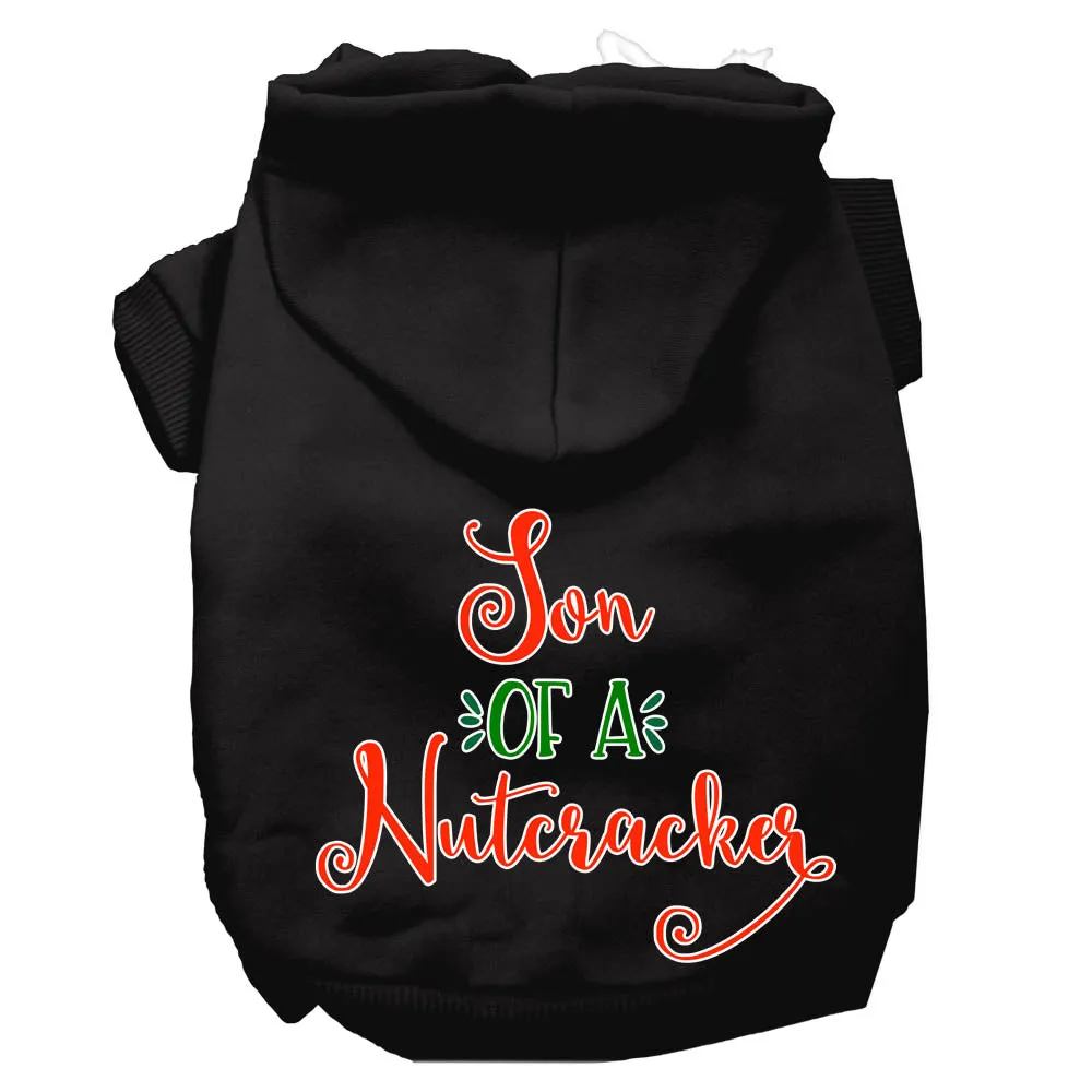 Son Of A Nutcracker Screen Print Dog Hoodie Black S