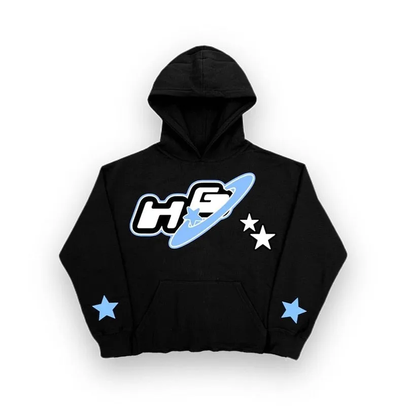 Star Long Sleeve Y2k Zip Hoodie