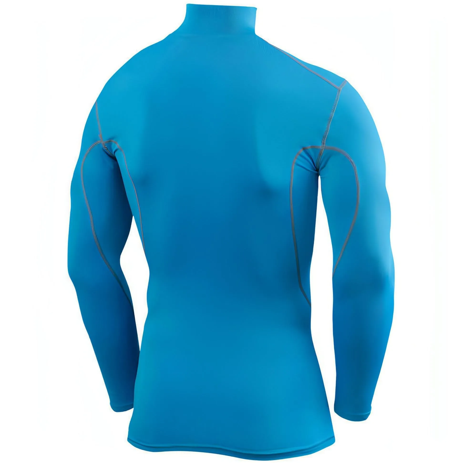 TCA Pro Performance Long Sleeve Mock Mens Compression Top - Blue