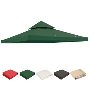 TheLAShop 10x10 ft Dual-tier Gazebo Canopy Replacement Top