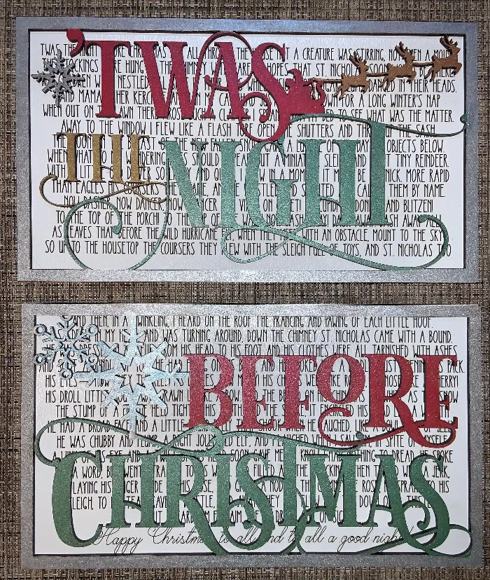 T'was the Night Before Christmas Poem: Laser Cut Wood Wall Decor