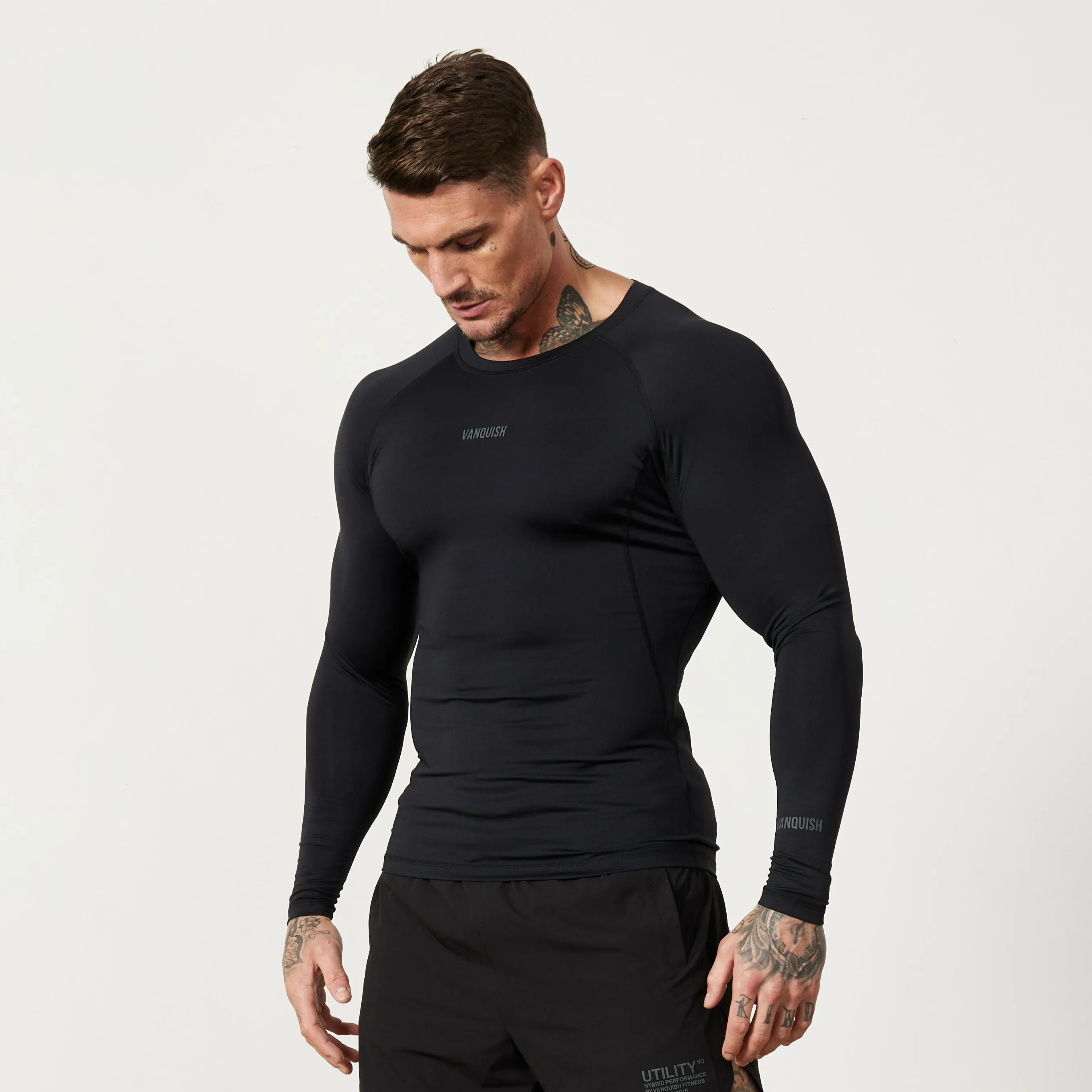 Vanquish Utility Black Long Sleeve Base Layer Top