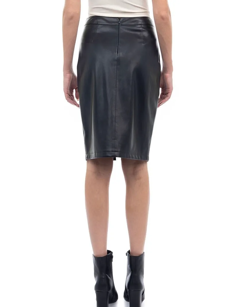 Vegan Leather Pencil Skirt