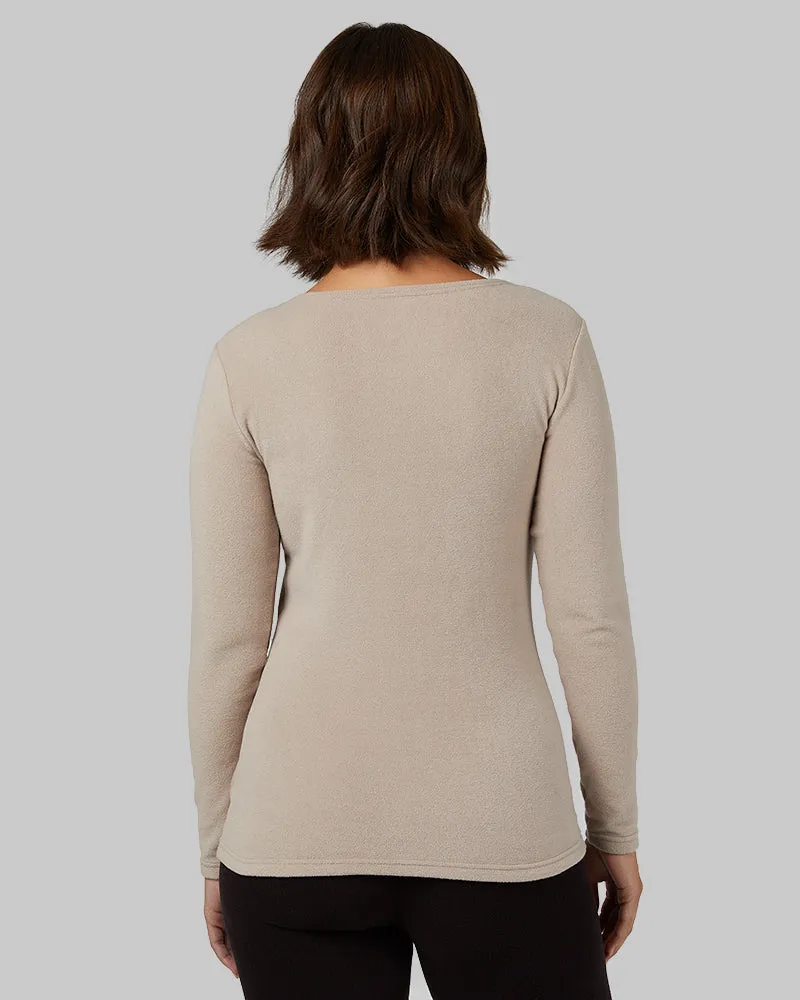 WOMEN'S HEAVYWEIGHT FLEECE BASELAYER SCOOP TOP