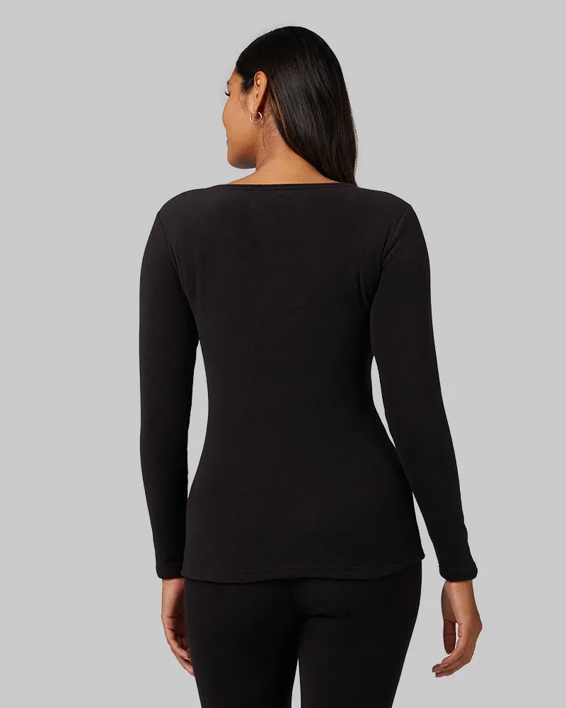 WOMEN'S HEAVYWEIGHT FLEECE BASELAYER SCOOP TOP