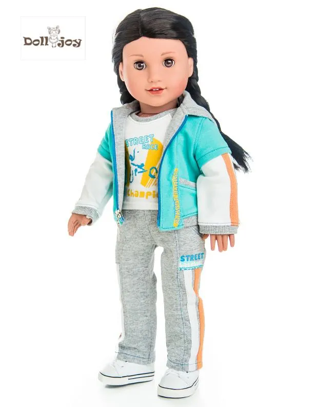 Zip Through Hoody 18" Doll Clothes Pattern